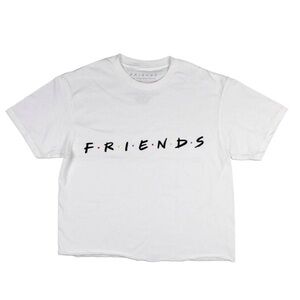Friends | The Tv Series White Crop Top Tee Shirt Size M NEW